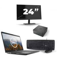 Dell Latitude 5501 - Intel Core i5-9e Generatie - 15 inch - 16GB RAM - 256GB SSD - Windows 11 Home + 1x 24 inch Monitor - thumbnail