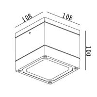 Deko Light 730409 Mob Square II Plafondopbouwarmatuur LED, Halogeen GX53 9 W Wit - thumbnail