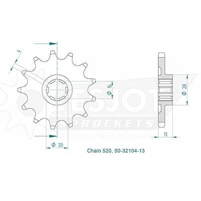 ESJOT Sprocket 520 13z standard