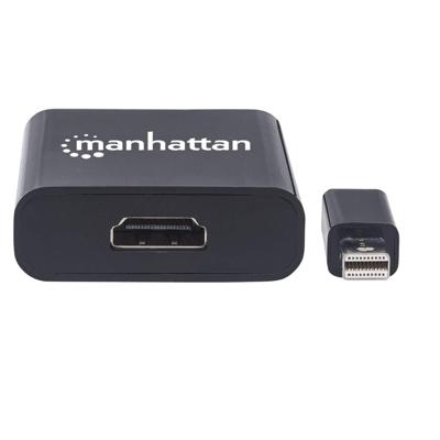 Manhattan 152570 Mini-displayport Adapter [1x Mini-DisplayPort stekker - 1x HDMI-bus] Zwart Afgeschermd, UL gecertificeerd 15.00 cm