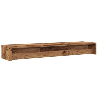 VidaXL Monitorstandaard 100x24x13 cm bewerkt hout oud houtkleurig