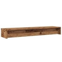 Monitorstandaard 100x24x13 cm bewerkt hout oud houtkleurig - thumbnail