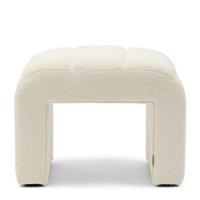 Rivièra Maison Hocker 'Brera' Bouclé, kleur Simply White - thumbnail