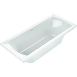 Ben Naria Design inbouwbad 2-persoons 180x80cm glans wit acryl incl. afvoer wit