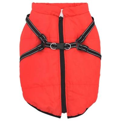 VidaXL Hondenjas met harnas waterdicht reflecterend rood l48