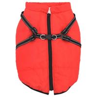 VidaXL Hondenjas met harnas waterdicht reflecterend rood l48 - thumbnail