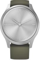 Garmin vivomove Style, Silver-Moss Green, Silicone Smartwatch Mosgroen - thumbnail