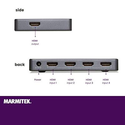 Marmitek: Connect 620 UHD 2.0 HDMI video switch - Grijs - thumbnail