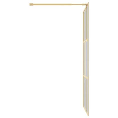 Inloopdouchewand transparant 100x195 cm ESG-glas goudkleurig - thumbnail