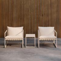 Nohr Loungeset 'Kandie' Met 2 loungestoelen en tafel, kleur Beige - thumbnail