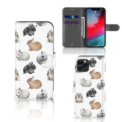 Telefoonhoesje | Met pasjeshouder | voor Apple iPhone 11 Pro Konijntjes