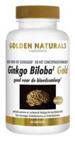 Golden Naturals Ginkgo biloba gold 60 Vegetarische capsules - thumbnail