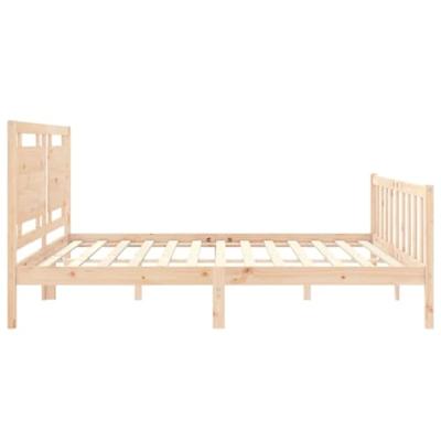 Bedframe met hoofdbord massief hout 180x200 cm