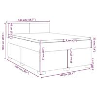 Boxspring met matras stof zwart 140x200 cm - thumbnail