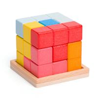 Bigjigs Houten 3D Kubuspuzzel - thumbnail