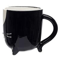 Feline Fine Kat Ondersteboven Keramiek Mok - thumbnail