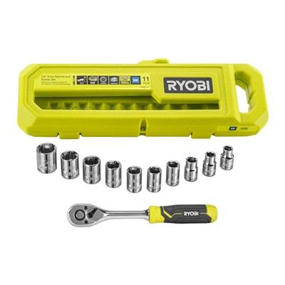 Ryobi RHRS11PC | 11-delige 3/8" ratel en dopsleutelset - 5132006068 Ryobi RHRS11PC | 11-delige 3/8" ratel en dopsleutelset - 5132006068
