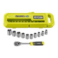 Ryobi RHRS11PC | 11-delige 3/8" ratel en dopsleutelset - 5132006068 - thumbnail