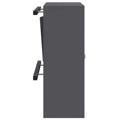 VidaXL Brievenbus met opslag met slot antraciet 30 x 20 x 55 cm staal