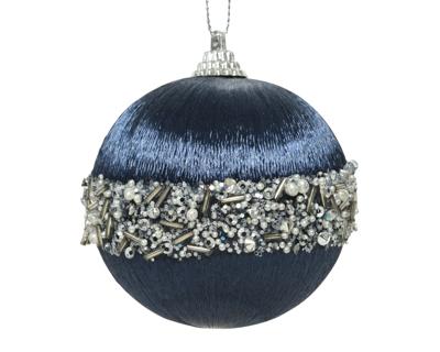 Kerstbal foam d8 cm nachtblauw II Decoris - Decoris