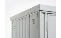 Biohort metalen tuinkast 150 Dubbele deur kwartsgrijs 155x83x182,5 cm - thumbnail