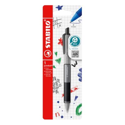 Balpen stabilo pointball colorful zw blist à 1st | 10 stuks