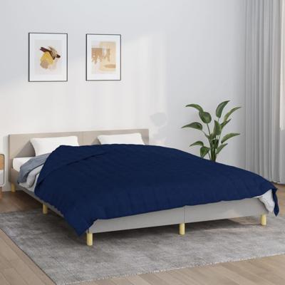 VidaXL Verzwaringsdeken 200x230 cm 9 kg stof blauw VidaXL Verzwaringsdeken 200x230 cm 9 kg stof blauw