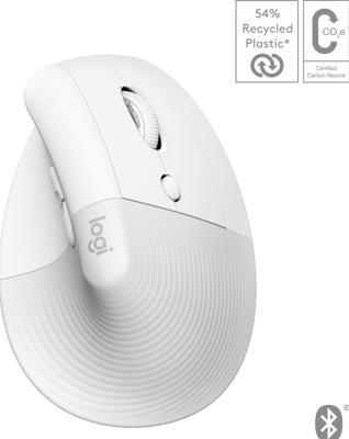 Logitech Lift for Mac Vertical Ergonomic Ergonomische muis, Muis Draadloos Optisch Lichtgrijs 6 Toetsen 4000 dpi Ergonomisch Logitech Lift for Mac Vertical Ergonomic Ergonomische muis, Muis Draadloos Optisch Lichtgrijs 6 Toetsen 4000 dpi Ergonomisch