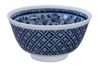 Blauw/Witte Kom - Mixed Bowls - 400ml 12.7 x 6.8cm - thumbnail