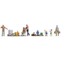 NOCH 16282 H0 Vlooienmarktset 3 figuren Geverfd, Staand - thumbnail