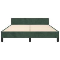 Bedframe met hoofdeinde fluweel donkergroen 180x200 cm - thumbnail