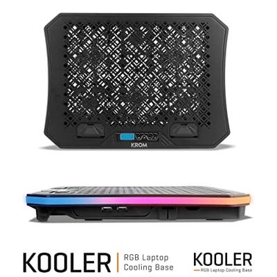 Laptopsteun met Ventilator Krom NXKROMKOOLER RGB 19"