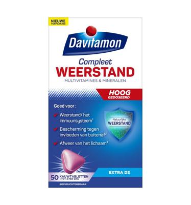 Davitamon Compleet weerstand hoog gedoseerd 50 Kauwtabletten