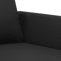 Tweezitsbank 120 cm kunstleer zwart - thumbnail