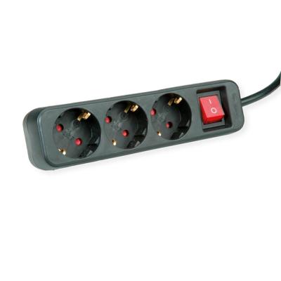 ROLINE 3-voudige stekkerdoos met schakelaar, zwart, 1,5 m ROLINE 3-voudige stekkerdoos met schakelaar, zwart, 1,5 m