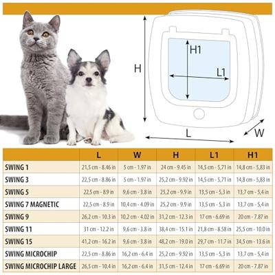 FERPLAST Swing 15 - Groot hondenluik, bruin