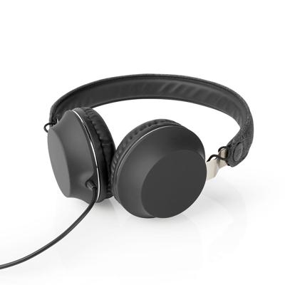 Nedis FSHP100AT Bedrade Koptelefoon Met Geweven Stof Bekleed On-ear Audiokabel 1,2 M Antraciet / Zwart