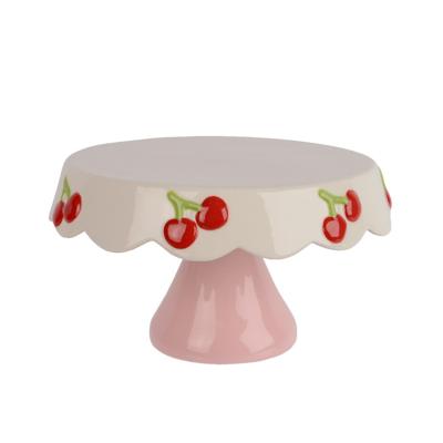 Etagere Kersen porselein Ø24xH13cm