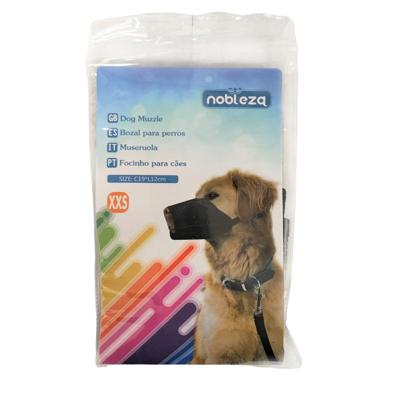 Nobleza Honden muilband - Zwart - Maat XXS