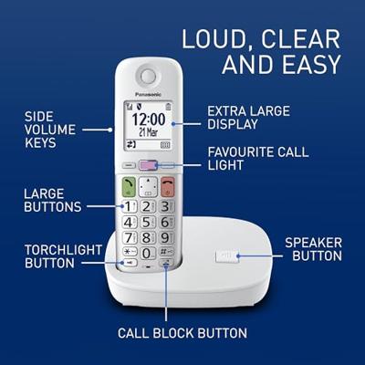 Panasonic KX-TGU410EXW Huistelefoon Wit - thumbnail