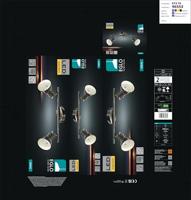 Eglo Landelijke plafondspotsSeras 2-lichts nikkel met creme - 96553 - thumbnail