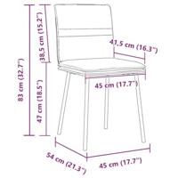 Eetkamerstoelen 4 st fluweel lichtgrijs - thumbnail