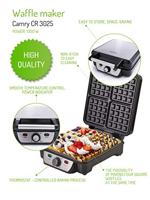 Camry CR 3025 wafelijzer 4 wafel(s) Zwart 1500 W - thumbnail