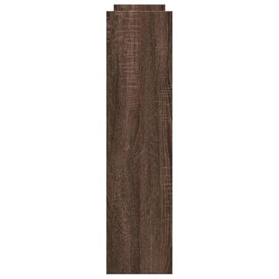 Opbergtrolley smal 4-laags bewerkt hout bruin eikenkleurig