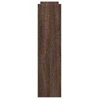 Opbergtrolley smal 4-laags bewerkt hout bruin eikenkleurig - thumbnail