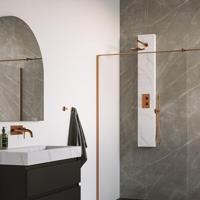 BRAUER Copper Edition Thermostatisch Douchepaneel 2-weg Calacatta gold SET 01 - thumbnail