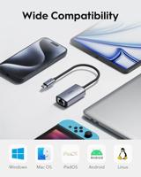 CUDY UE10C USB-C naar Ethernet-adapter - thumbnail