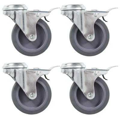 VidaXL 16 st zwenkwielen met boutgaten 75 mm