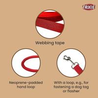 Hondenriem Trixie New Premium Rood 37 cm M/XL - thumbnail