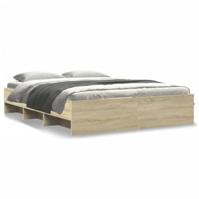 Bedframe zonder matras hout sonoma eikenkleurig 160x200 cm